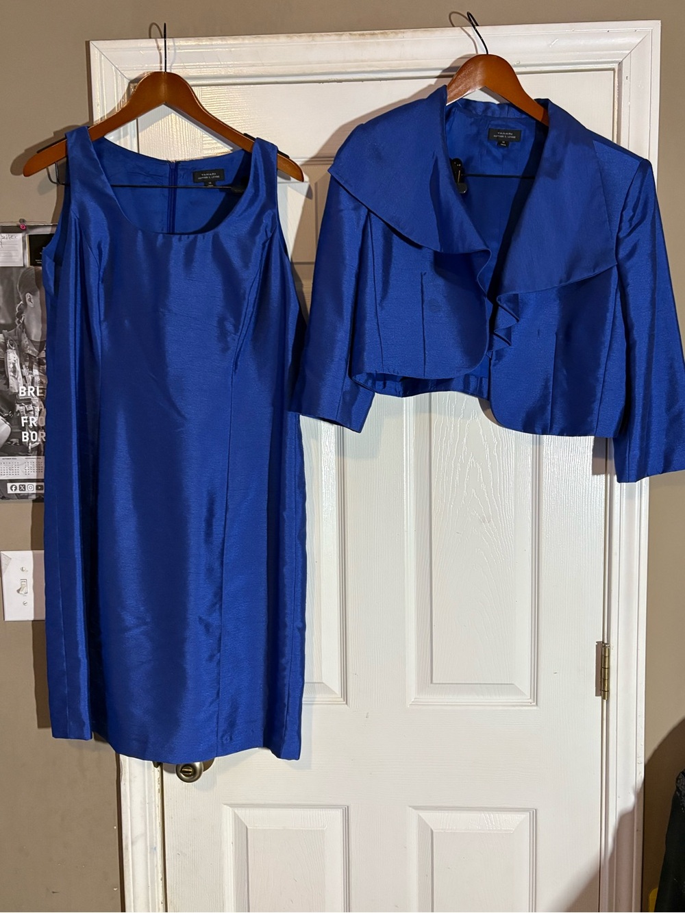 T Tahari Royal Blue Dress and Jacket Set